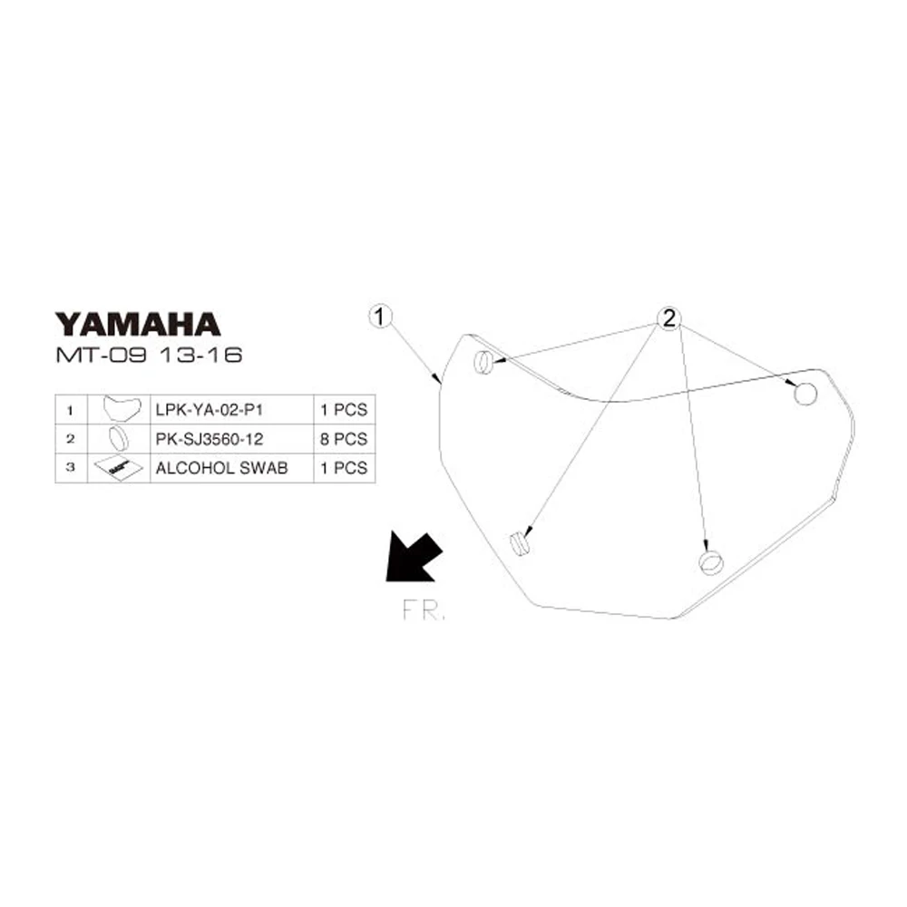 Аксессуары для мотоциклов MTKRACING защитная крышка фар YAMAHA MT 09 2015 2016 mt09|Накладки и