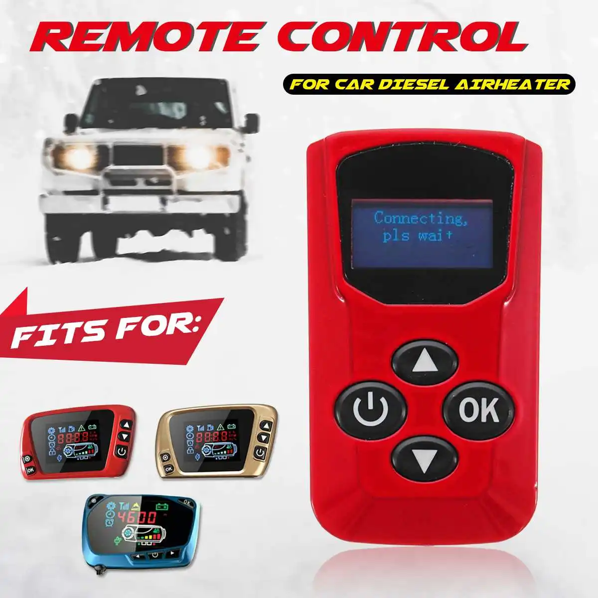 4 Tunnel Red Remote Для 5kw/8kw автомобильного обогревателя 12/24V воздушный дизельный Обогреватель стояночный отопитель ЖК-дисплей термостат Дисплей выключатель и пульт дистанционного управления автомобильные аксессуары - Название цвета: 4 Tunnel Red Remote