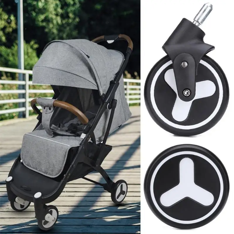 Baby Cart Wheel Original Stroller Accessories Excellent PU Rubber Leather Front Rear Wheel Trolley Suitable for Yoya Plus 3 Pram