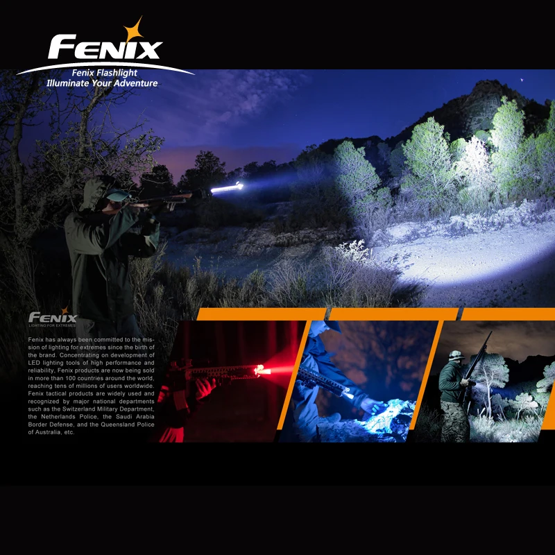 Фонарик для охоты Fenix HT18 CREE XHP35 925 М светодиодный ность луча 1500 лм литий-ионный
