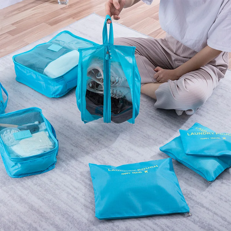 7 шт./компл. дорожная сумка для хранения набор одежды органайзер чехол