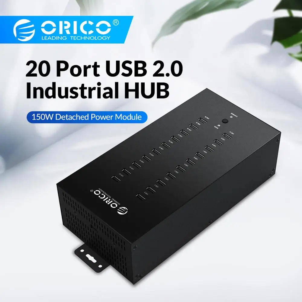 ORICO IH20P usb-хаб 20 usb портов промышленный USB2.0 концентратор USB разветвитель с 2 моделями передачи данных или USB зарядное устройство