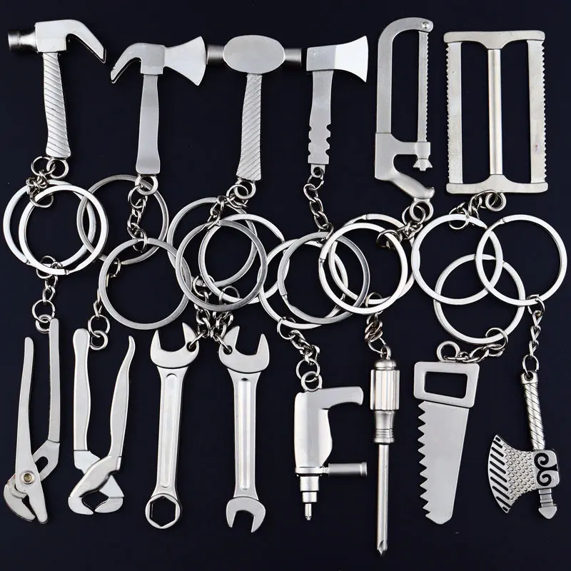 

New GM tool wrench keychain mini tool key ring creative design fashion zinc alloy auto parts