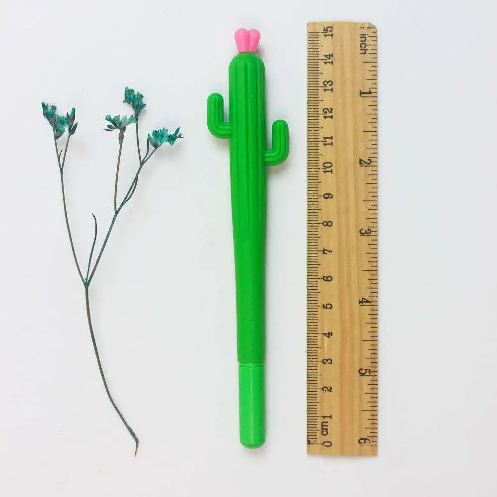 Cute Cartoon Decompression Pen Cactus Soft Gel 50 Pcs Student Creative Stationery Shape Signature Lovely | Канцтовары для офиса и