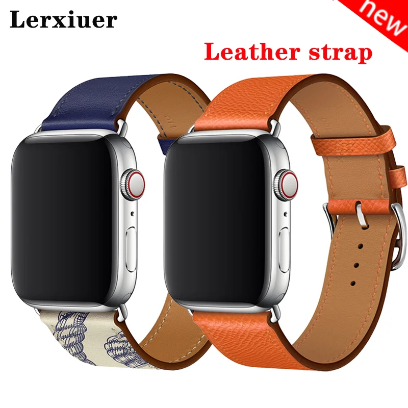 Кожаный ремешок для apple watch series 6 se 5 4 3 браслет наручных часов iwatch 44 мм 42 40 38