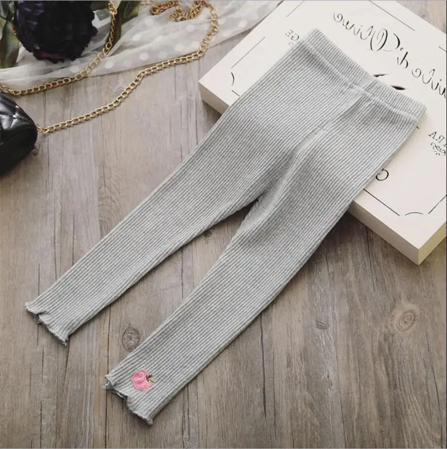 Леггинсы для девочек весенне осенние детские модные хлопковые длинные штаны