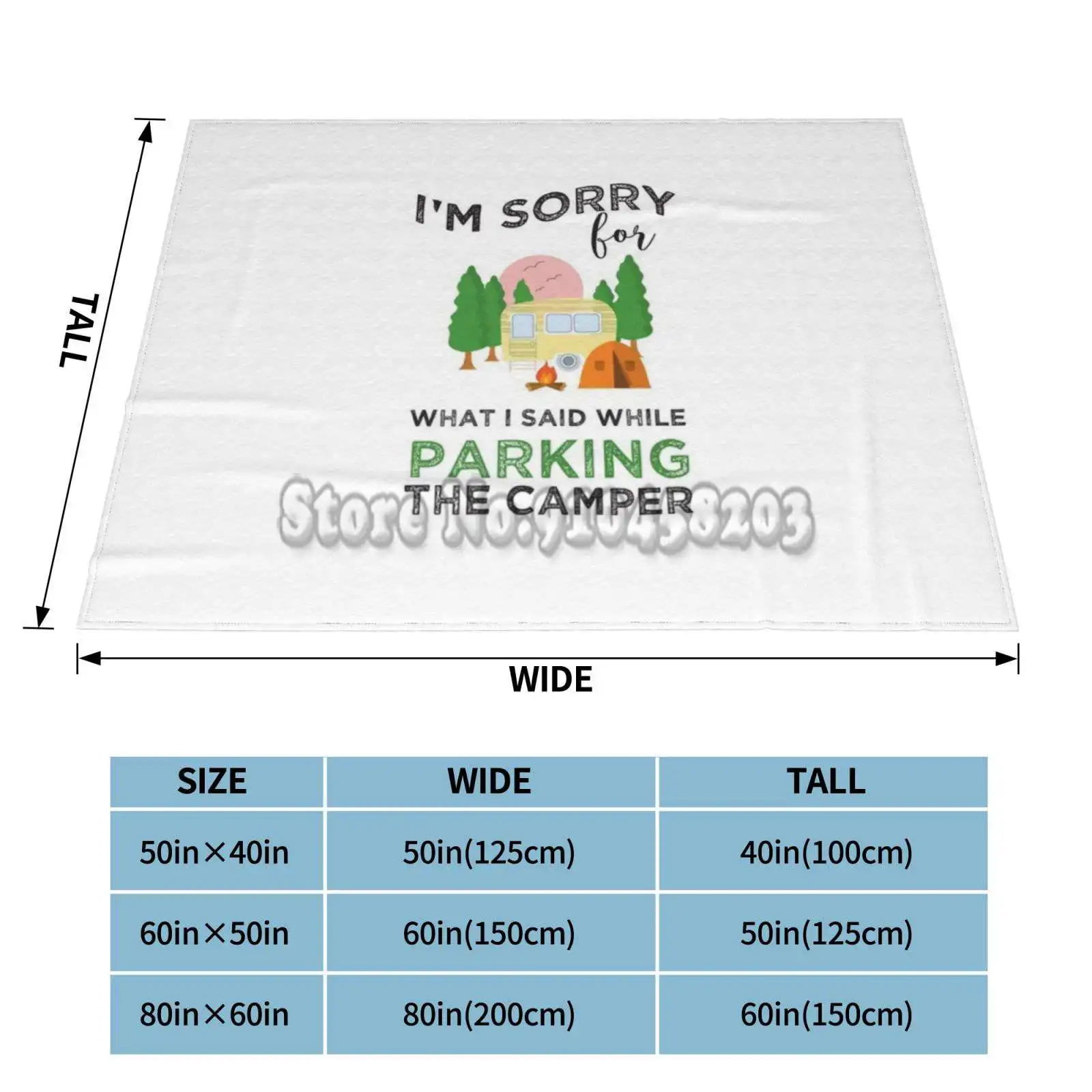 I'M Sorry For What Said While Parking The T - Shirt Flannel Blanket Camping Car Plane Travel Portable Rv | Дом и сад