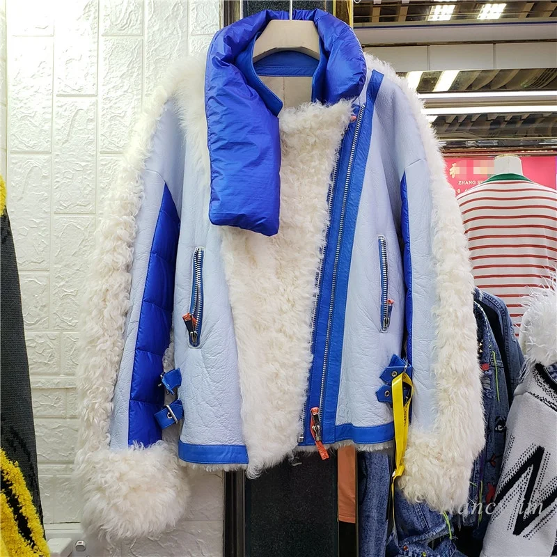 

Новинка Зима 2021, пальто из меха ягненка, утепленная парка, Женское пальто с хлопковой подкладкой, женская теплая верхняя одежда