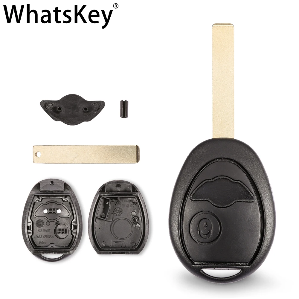 

new Keyless Enter Remote Car Key Shell FOB 2 Button For BMW Mini Cooper s R50 R53 2002-2005 Uncut Blade Replacement Key Case
