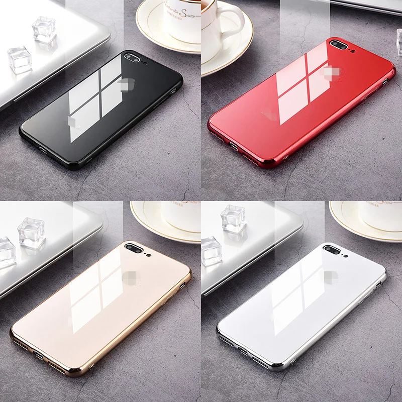 

Luxury Mirror 9H Tempered Glass Case For Apple iphone 11 pro X XS XR MAX 7 8 6 6s plus Plating Fashion Couple Back Cover Coque