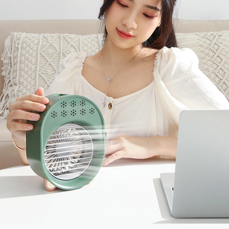 Воздушный кулер 3 скорости USB-вентилятор настольный мини-кондиционер с ночной