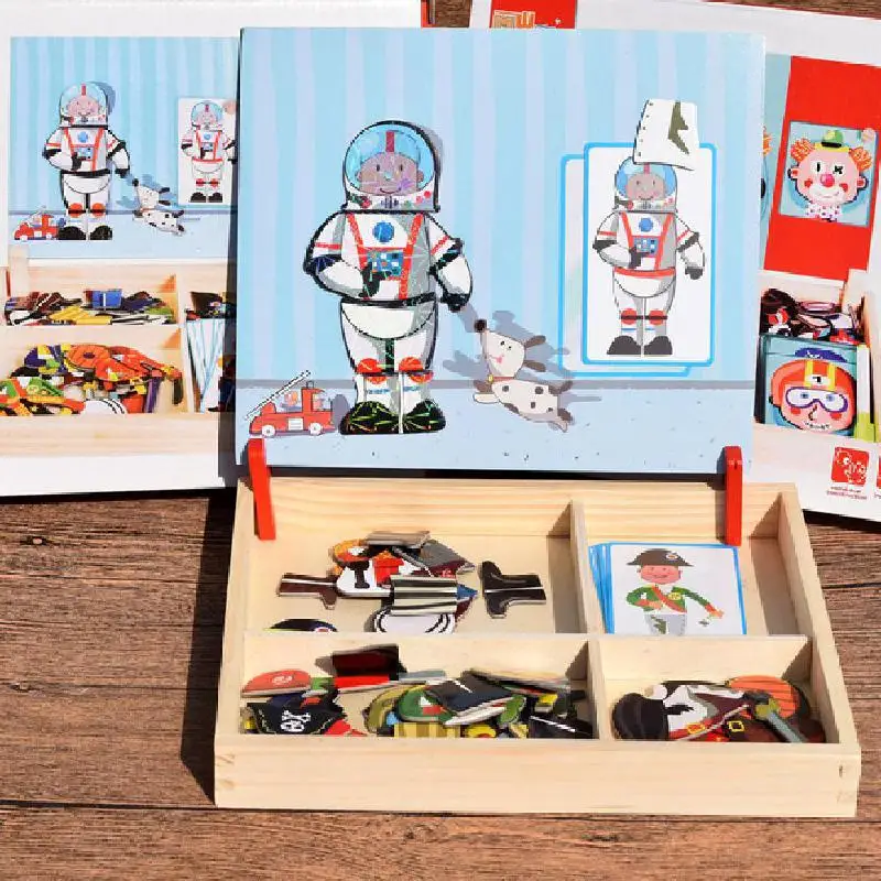 Новые игрушки для смены одежды деревянная доска рисования два в одном