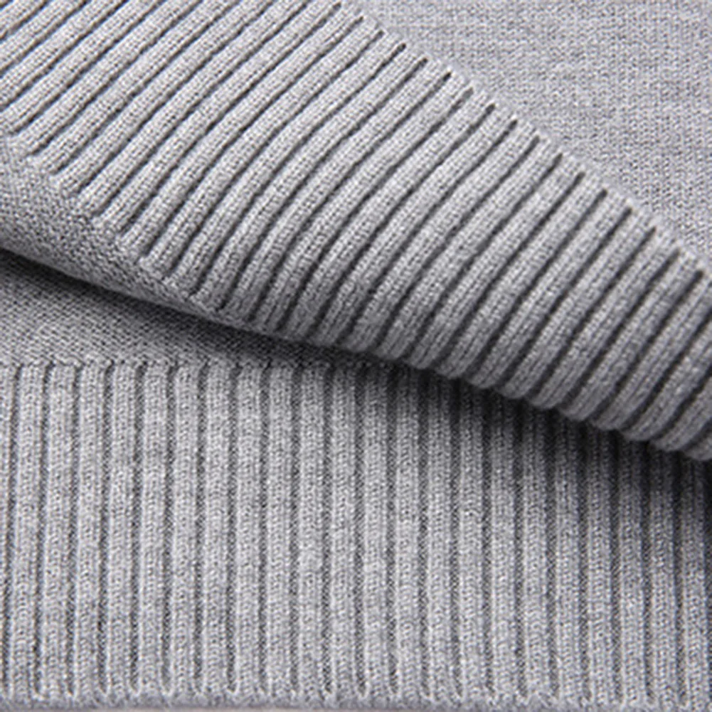 Повседневный мужской однотонный пуловер с длинным рукавом и круглым вырезом