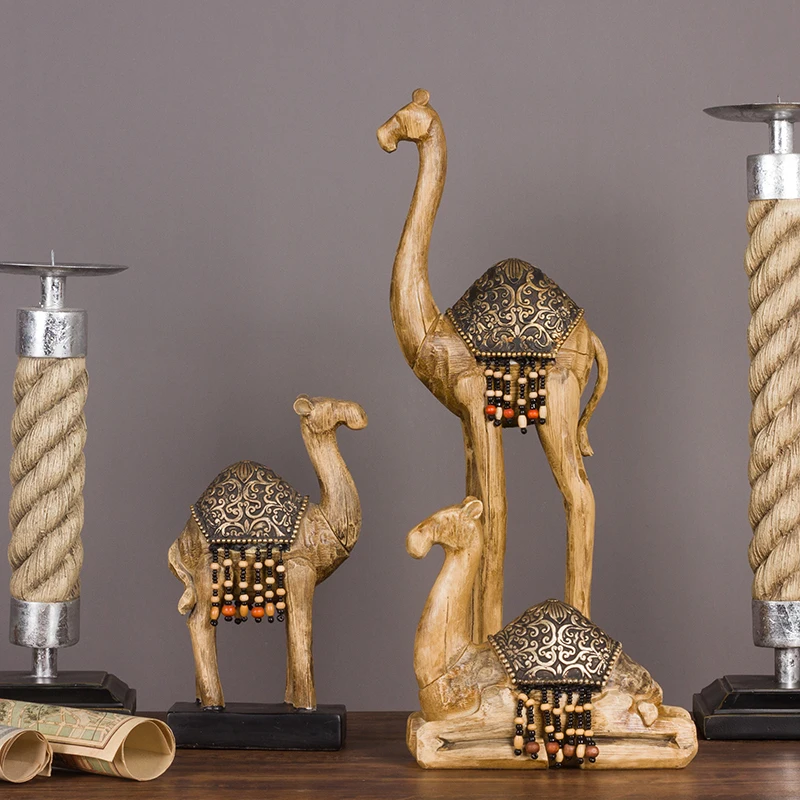 

Auspicious Ornaments Resinous Camel Table Decoration