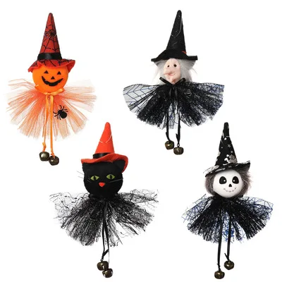 

Кукла на Хэллоуин, декор для бара, тыква, призрак, ведьма, Черный кот, кулон, страшный Хэллоуин, детская Подарочная игрушка