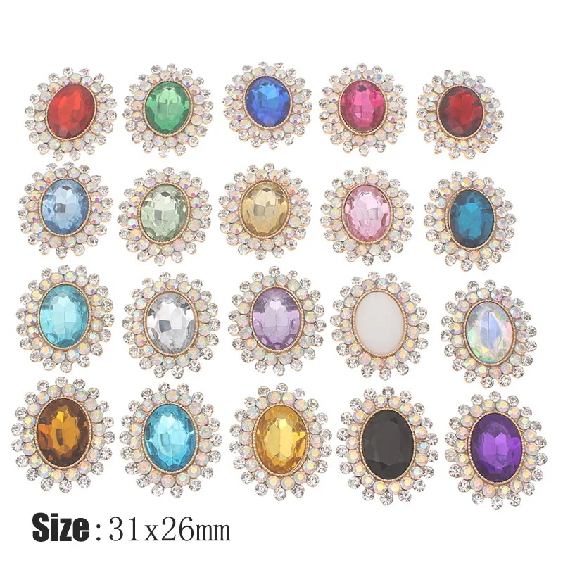 Стразы акриловые SKYE, 31x26 мм, 10 шт./лот