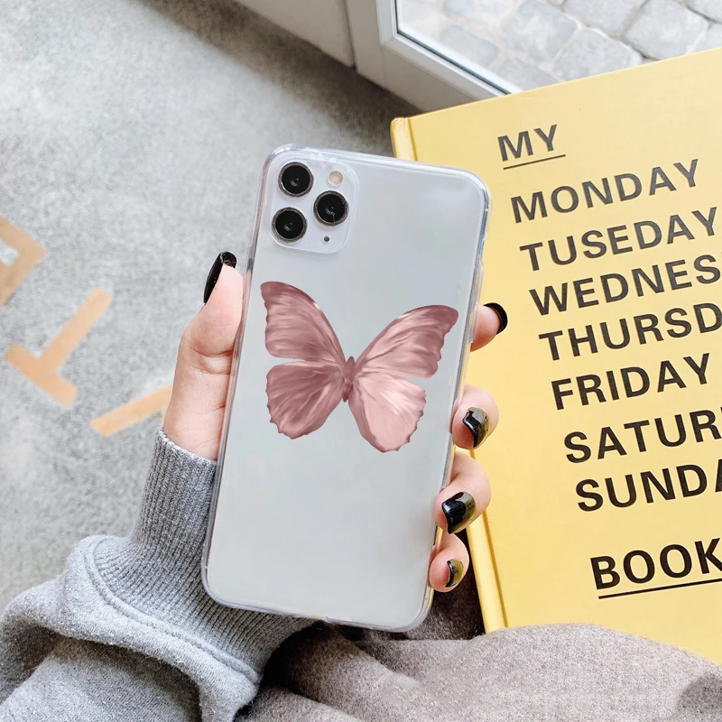 INS хит продаж модный красивый чехол для телефона с бабочками iPhone 12 mini 11 Pro max SE 2020 X XR