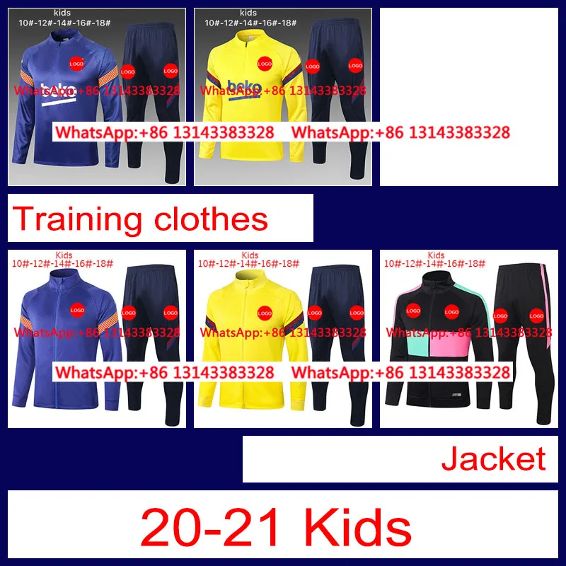 

Best sale 2021 Free shipping 2020 Top Thai Best jacket quality Top BarcelonaES Children Training clothes