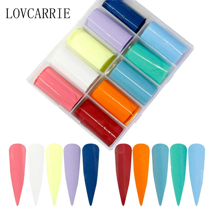 

LOVCARRIE 10 рулонов/Набор стикеров для ногтей s неоновая летняя переводная Фольга для дизайна ногтей стикер цветок змеи голографические дизайне...