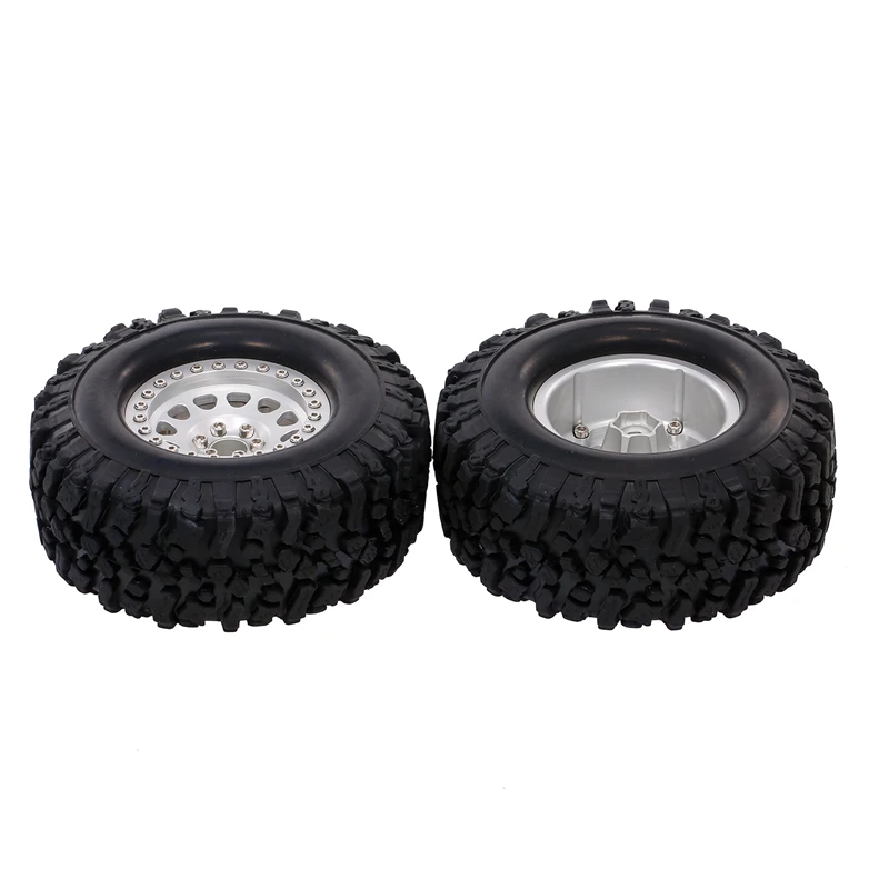 4Pcs High Grip 2.2 Inch Rubber Tire Alloy Beadlock Rims Wheel for Traxxas Trx4 Hsp Tamiya Axial Scx10 D90 RC Car | Игрушки и хобби