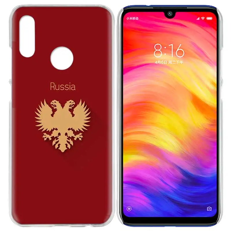 07 Чехол для Xiaomi Redmi Note 7 7A фотоаппаратов моментальной печати 7S 6 6A 5 Y3 K20 mi 8 до 9 лет CC9 CC9E A1 A2 A3 играть F1 Lite Pro Plus флаг России герб - Цвет: 07