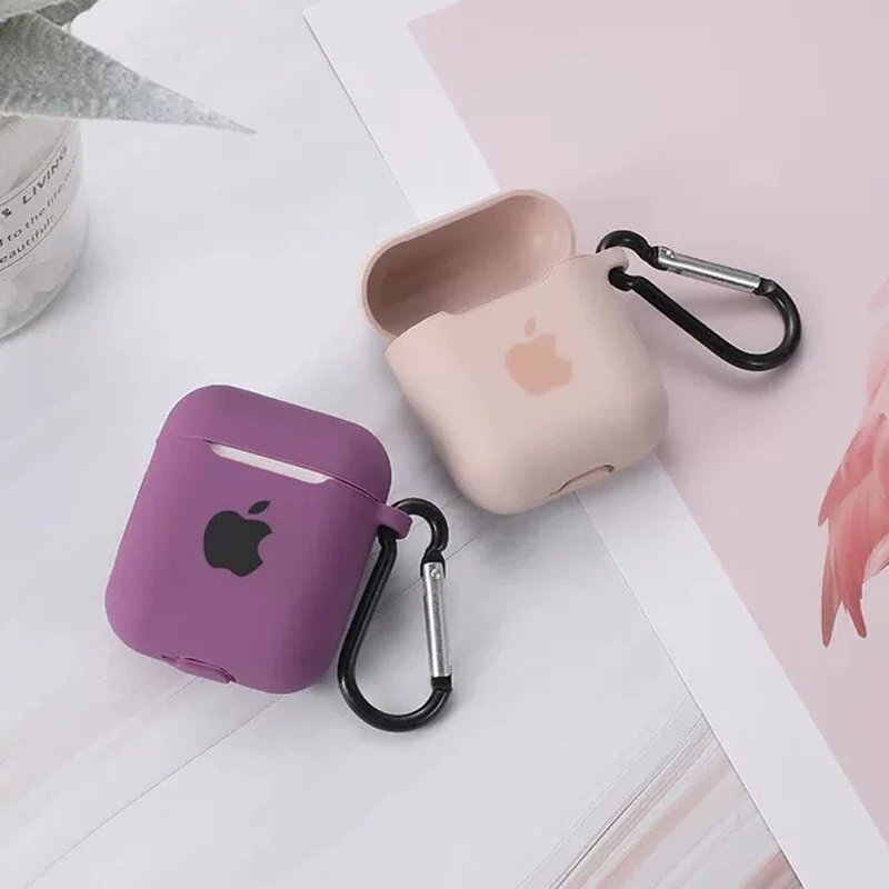 Наушники чехол для Apple Airpods 1 2 Мягкая силиконовая сумка наушников