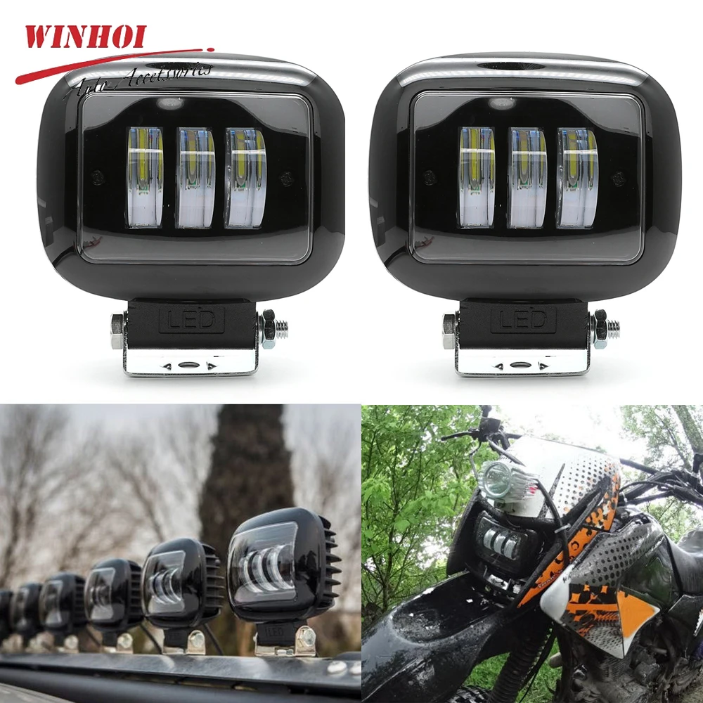 

5 Inch Round Square 30W White Led Work Light Bar 6D Lens Flood Beam Fog Light for Car 4x4 Offroad Truck ATV Motorcycle 12V 24V