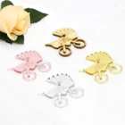 24 шт. персонализированное имя ребенка для крещения, дата рождения ребенка, обеденный стол, Декор, Подарочная бирка, подвеска