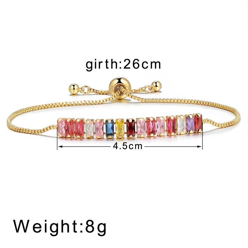 Adjustable Bracelet Bangle for Women Captivate Bar Slider Brilliant CZ Rose Gold Silver Jewelry Pulseira Feminia | Украшения и