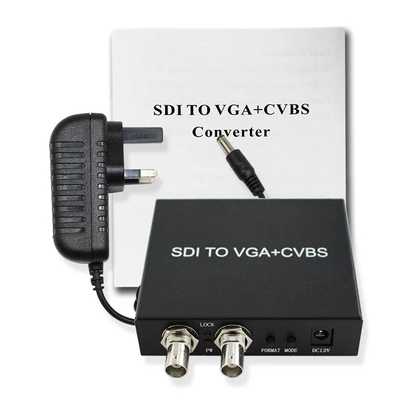 VGA RCA в SDI видео конвертер конвертирует VGA и CVBS сигнал в 2 SD/HD/3G-SDI сигнала для обучения Медиа Видео конференции - Цвет: 12V UK