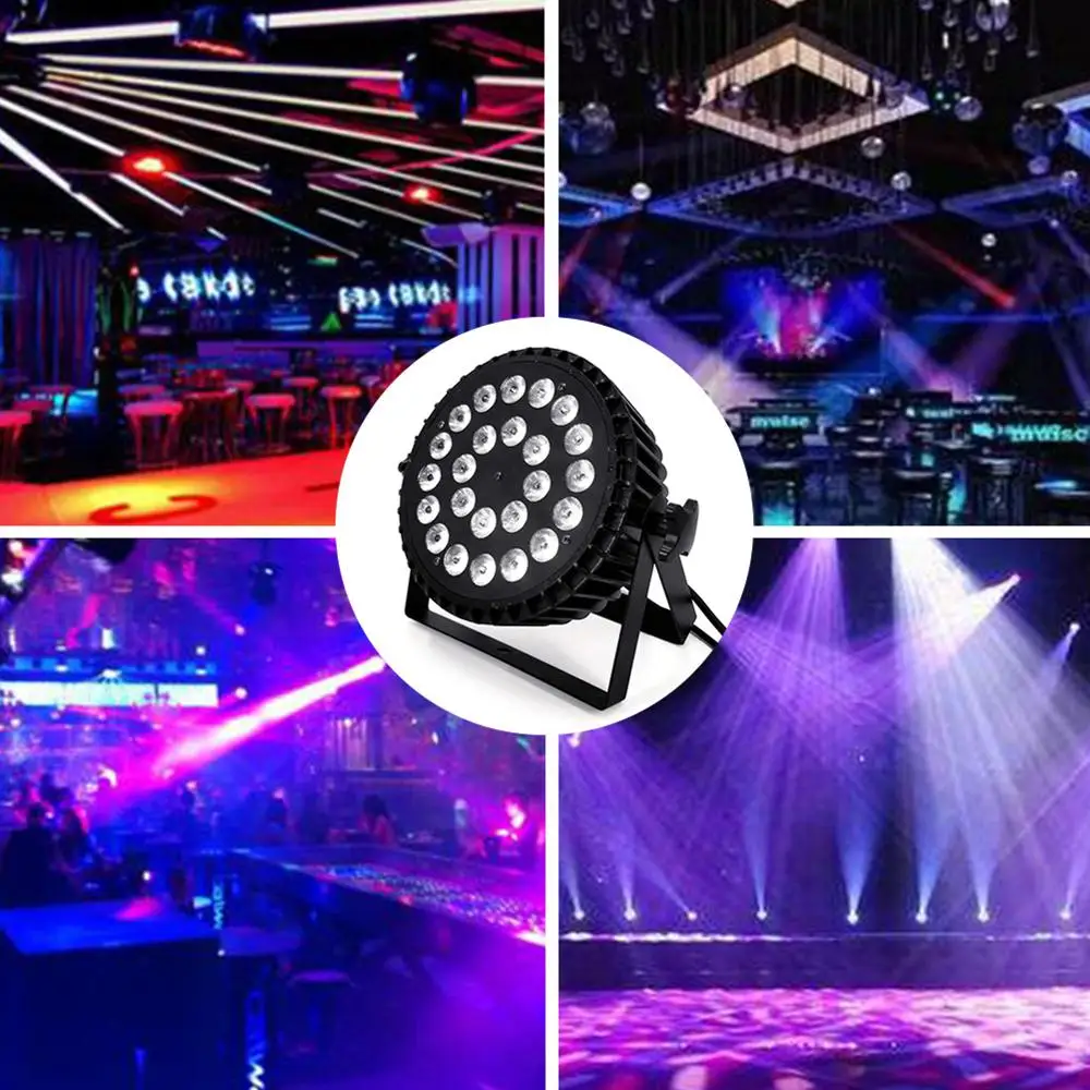 18x15 Вт RGBWA 5 в 1 Светодиодные светильники par wash led Flat Can сценическое освещение для