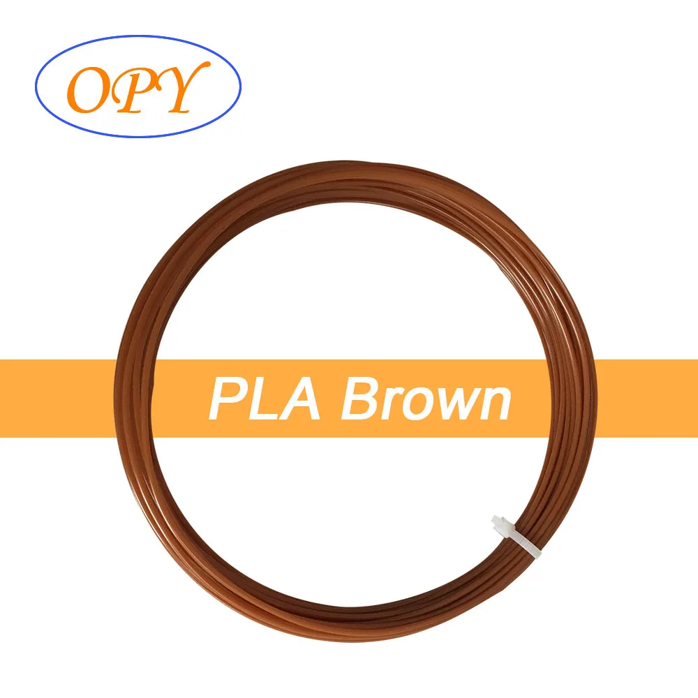 PLA Brown 10m 3D печатная ручка материал Блестящий деревянный мрамор шелк золотая нить 10 м 1,75 мм Rohs Fdm впечатляющая масса термопластичная жесткая нить - Цвет: PLA Brown 10m