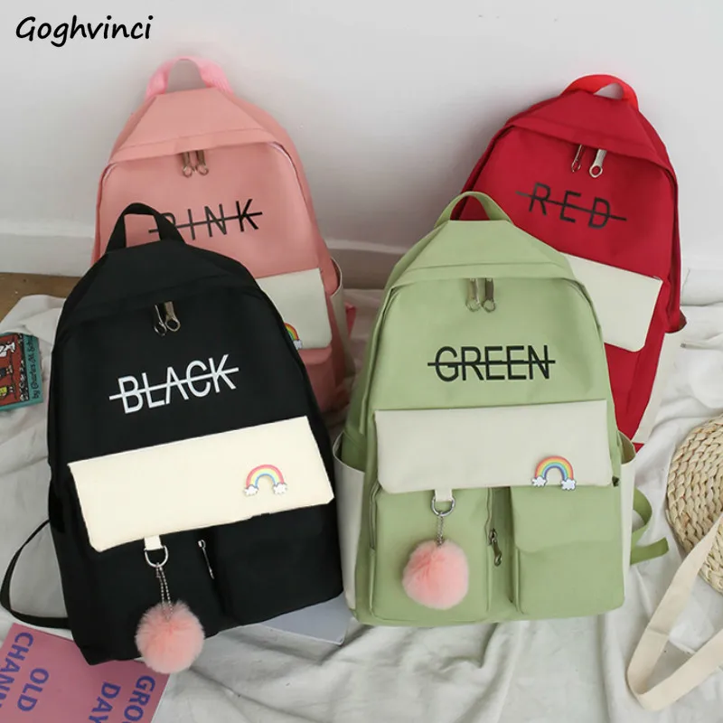 

Backpacks Women Plaid Large Capacity Shoulder Bags Schoolbag for Teenage Travel College Girls Ulzzang Waterproof Solid Bag Chic