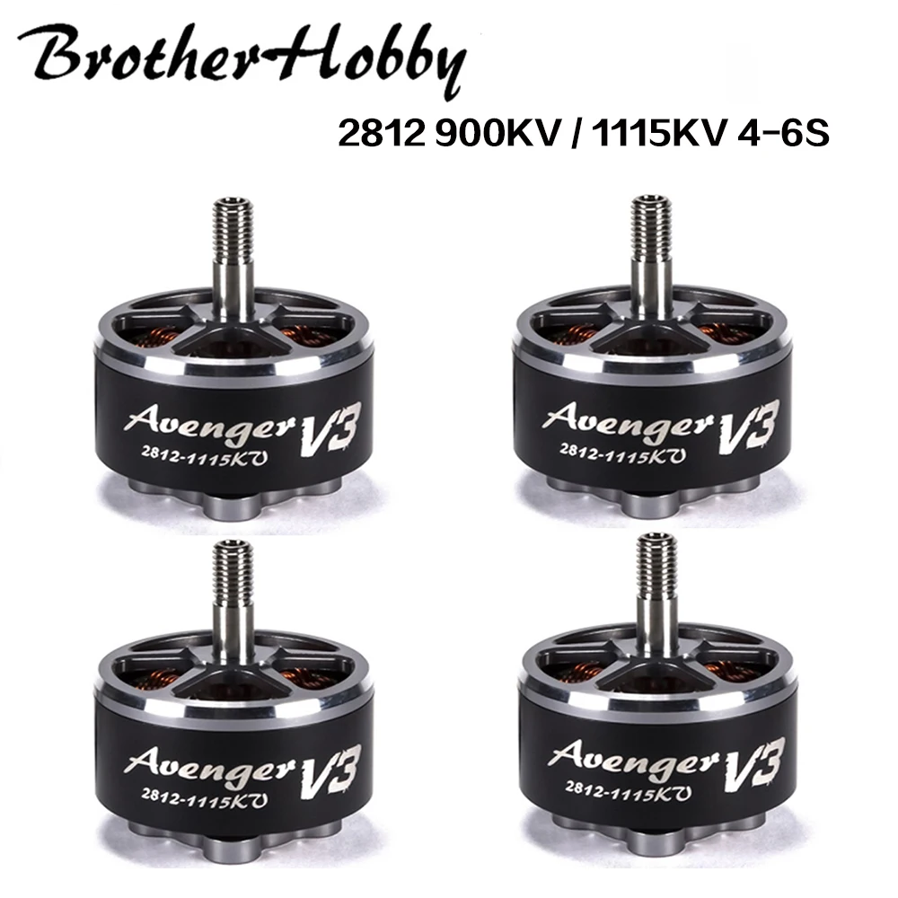 Электродвигатель Brother Hobby Avenger V3 2812 900KV / 1115KV 4-6S 9 дюймов пропеллер для