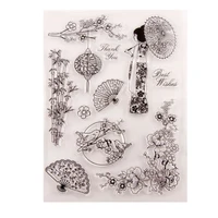 yinise silicone clear stamps cutting dies for scrapbooking flowers stencil diy paper album cards making craft rubber stamp mold