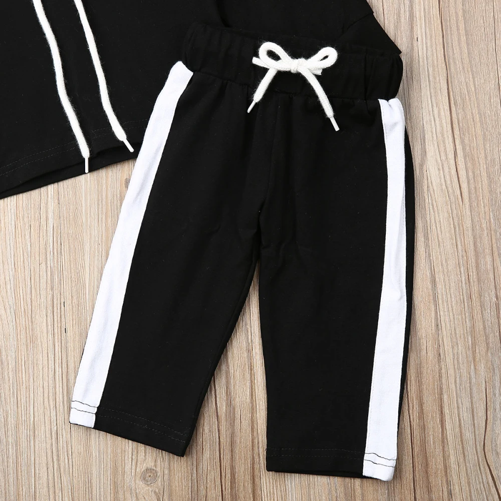 Новый Дети для маленьких девочек Детская осенняя одежда с капюшоном топ