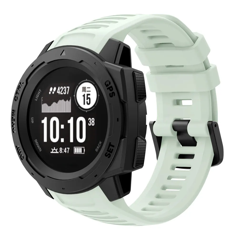 Многоцветные часы Wirstband Smartwatch аксессуары 22 мм силиконовый ремешок быстросъемный сменный ремешок для часов Garmin Instinct