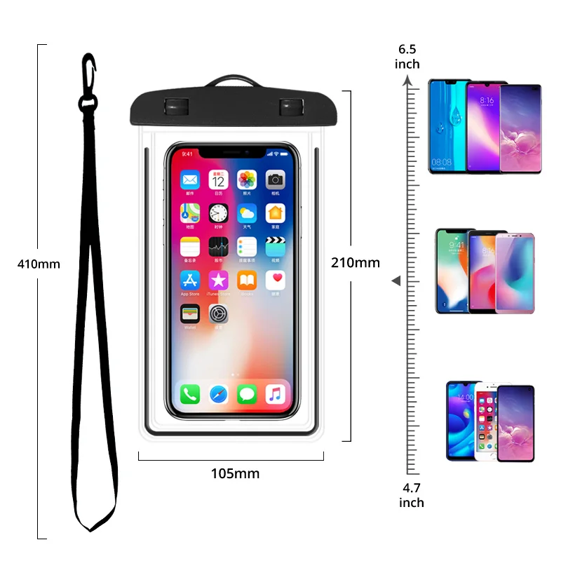 FONKEN Mobile Waterproof Case for Phone Water Proof dry bag for iphone 12 11 poco x3 funda underwater Camera Transparent cover
