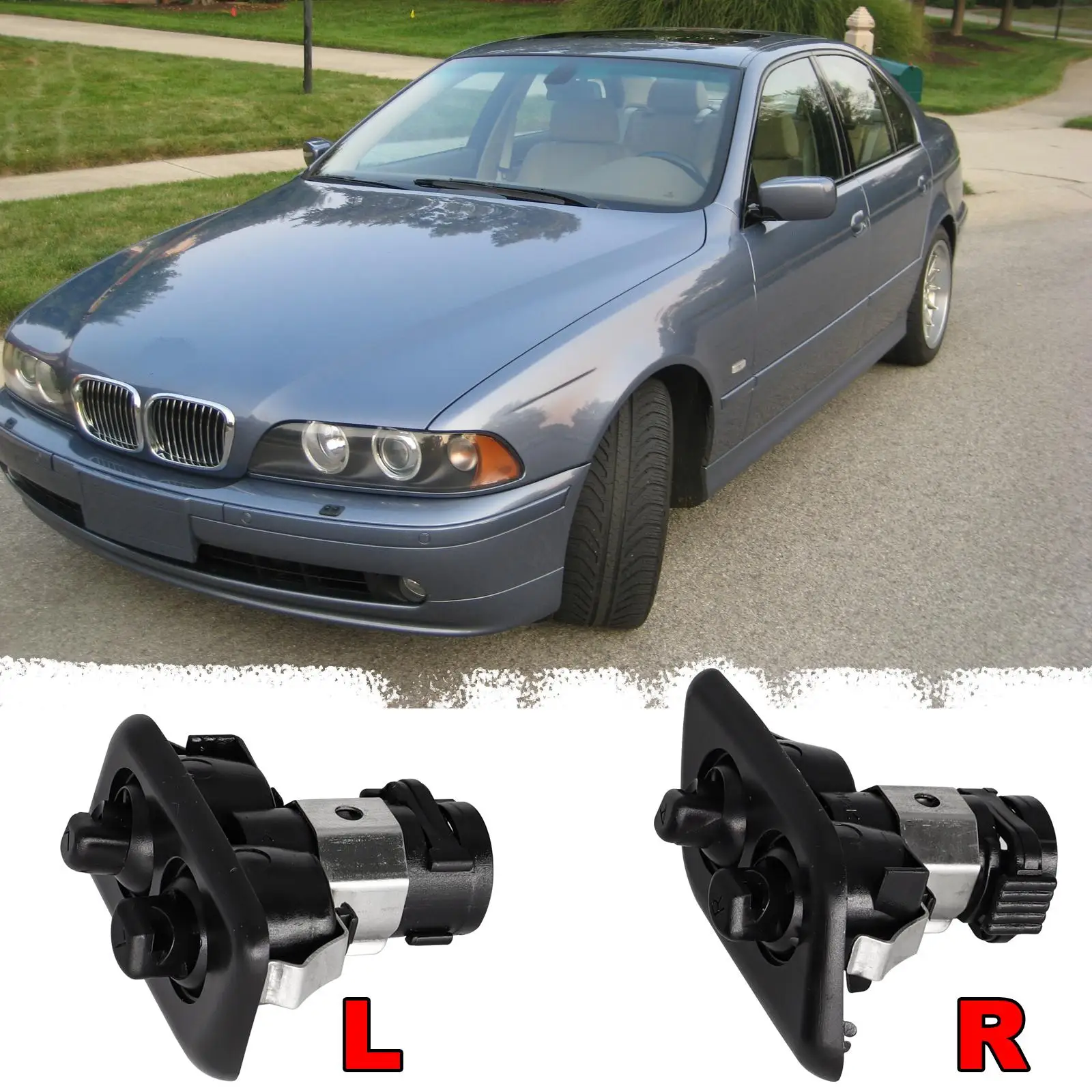 2 шт. левая/правая насадка шайбы фара 61678360662 для BMW 5 серии E39 525i 525iT 528i 528iT 530i 540i 540iT M5