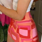 Клетчатые мини-юбки с принтом, женская сексуальная сумка, короткая юбка на бедрах, модная юбка с высокой талией, Летняя Повседневная стильная женская короткая юбка s