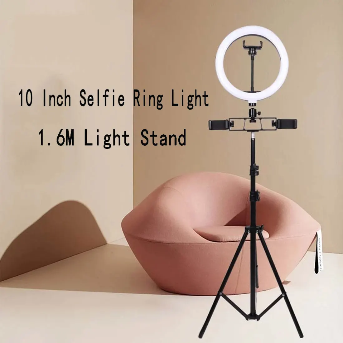 

Remote Makeup Live Fill Light For Photography Lighting Phone Ring Tripod Stand Photo Led Selfie Bluetooth TikTok Youtube Live