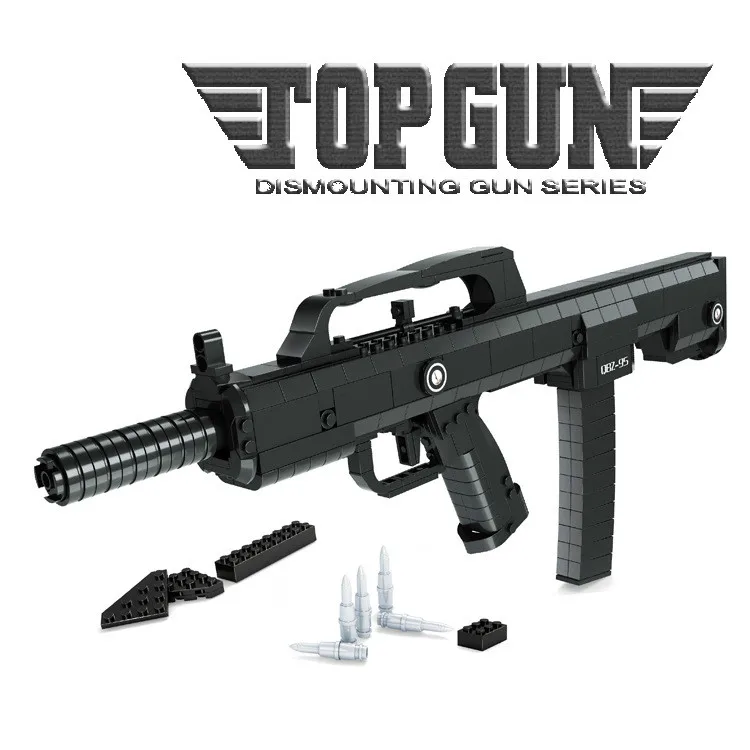 493шт Супервоенный 95 Автомат Игрушки для мальчиков для сборки из пластмассы на открытом воздухе с симуляцией стрельбы CS