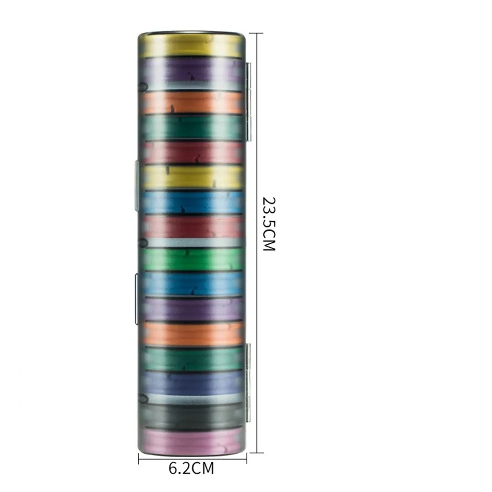 

Rainbow Fishing Main Line Box Fishing Tools 4-16 Spindle Silicone Main Spool Rainbow Color Fishing Main Line Box Fishing Tackle