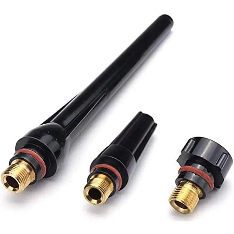 

55 PCS TIG Welding Torch Accessories Kit Alumina Nozzle Stubby Gas Lens 10 Pyrex Cup Kit for TIG WP-17/18/26