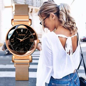Женские часы Gogoey Starry Sky, женские часы с браслетом из розового золота, женские часы, роскошные часы, подарок для женщин
