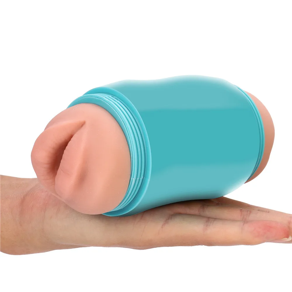 Секс игрушки для мужчин Реалистичная оральных ласк 3D глубокое горло с язычком