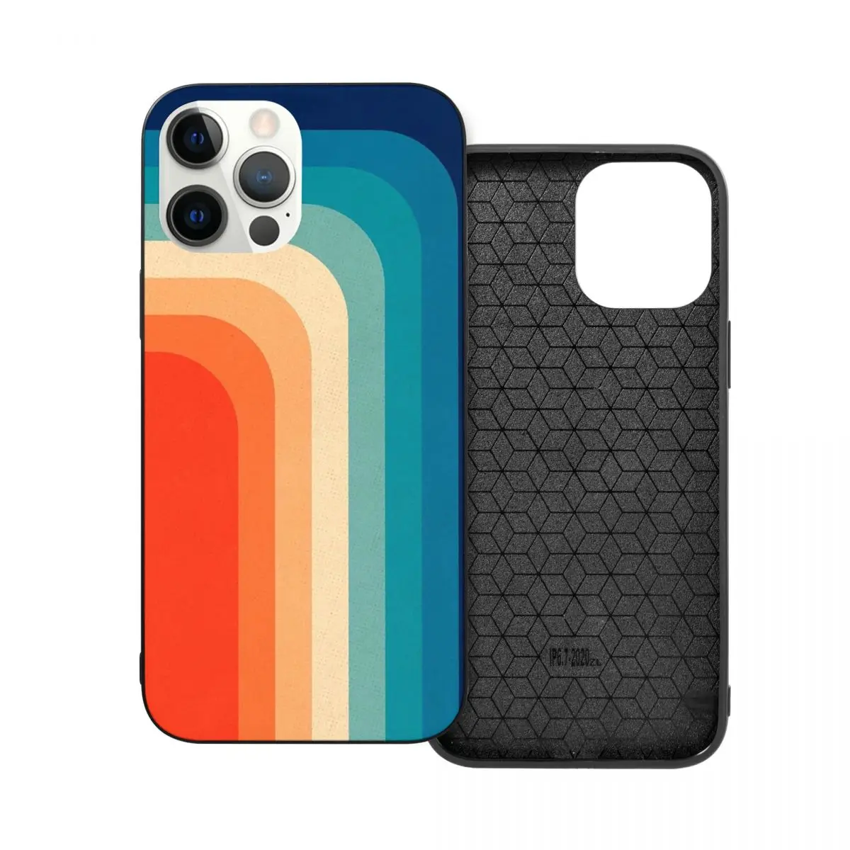 

Ретро 70s цветная палитра III PC Glass TPU Phone бампер для iPhone 12 11 Xs Xr X Pro Max Mini 7 8 Se2 Plus 6 6S