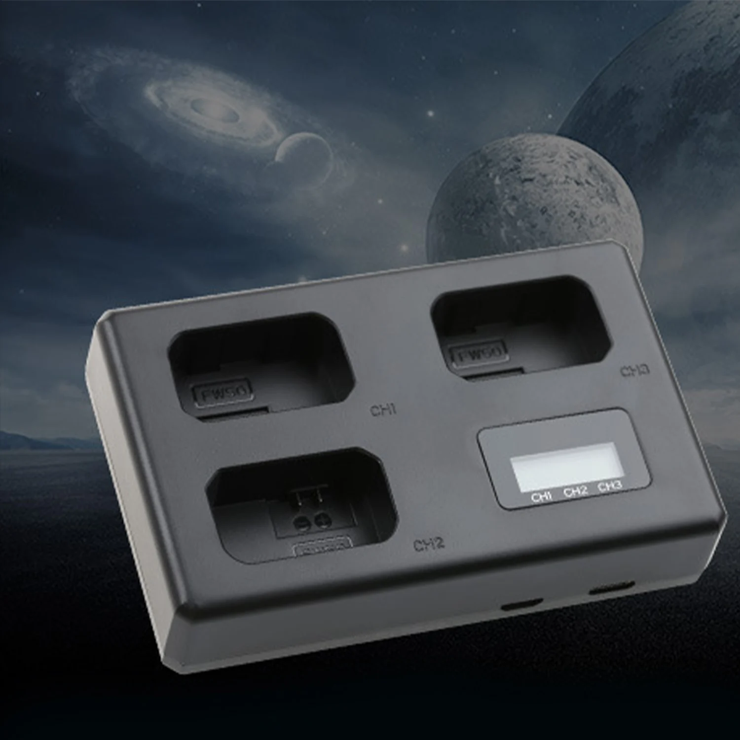 Зарядное устройство с тремя слотами для одновременной зарядки одного/трех