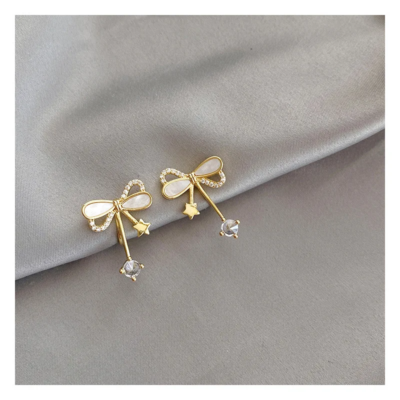 

Bowknot Ear Clip without Pierced Female XINGX Sweet Cute Refreshing Student Temperamental Painless Mosquito Coil Earrings