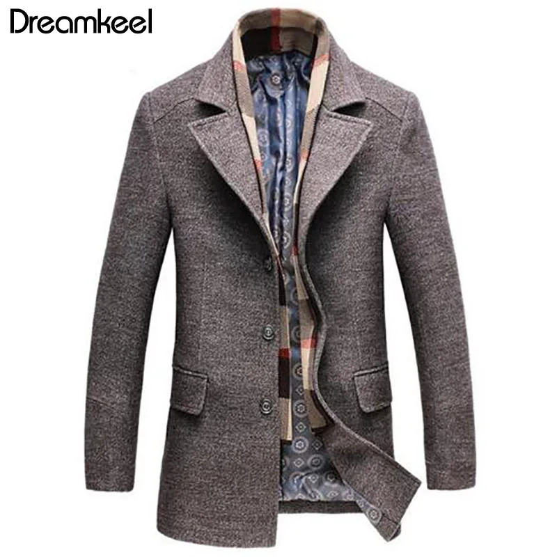 Новинка 2019 осенне зимняя шерстяная повседневная мужская деловая куртка модная